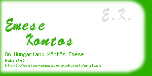 emese kontos business card